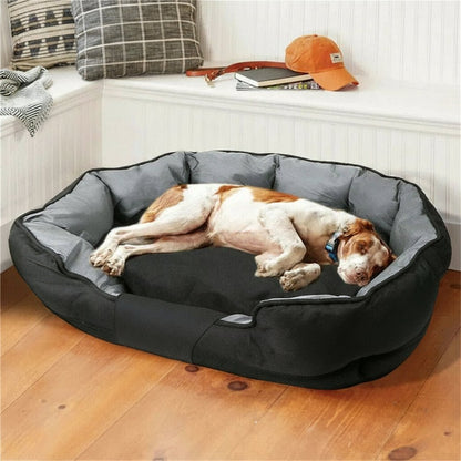 PETSOFA – Orthopädisches Schaumstoff-Hundebett im gemütlichen waschbaren Korbdesign