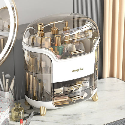 Make Up Organizer - Staubdichter Kosmetik Organizer für Schminktisch, Transparent-4