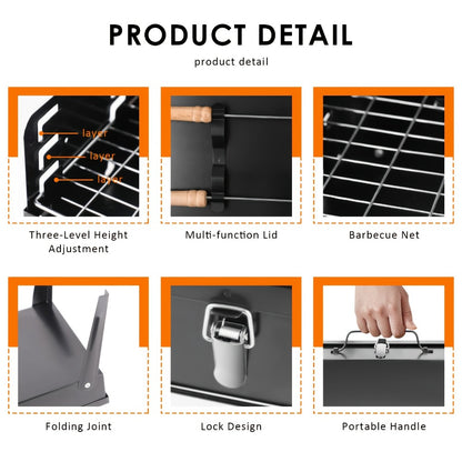 GrillMate Fold – Parrilla plegable de acero para camping y jardín