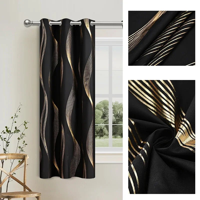NORDALIS - Eleganti tende oscuranti con motivo moderno a marmo e onde per ambienti domestici