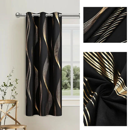 NORDALIS - Eleganti tende oscuranti con motivo moderno a marmo e onde per ambienti domestici