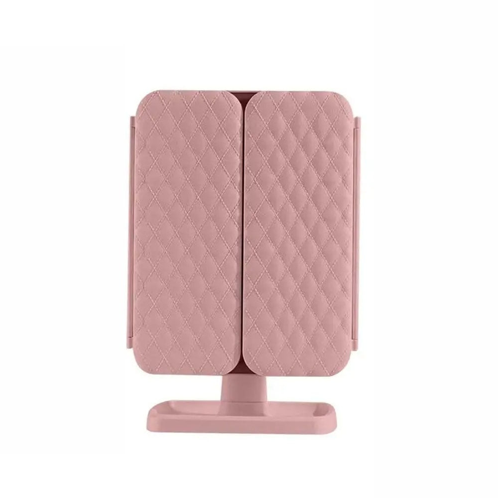 Glamlite Mirror - Miroir en trois parties avec éclairage LED en 3 couleurs pour un maquillage parfait