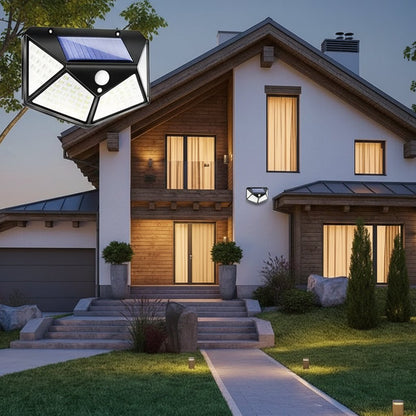 NIGHTRAY – Lámpara LED solar de seguridad para exteriores