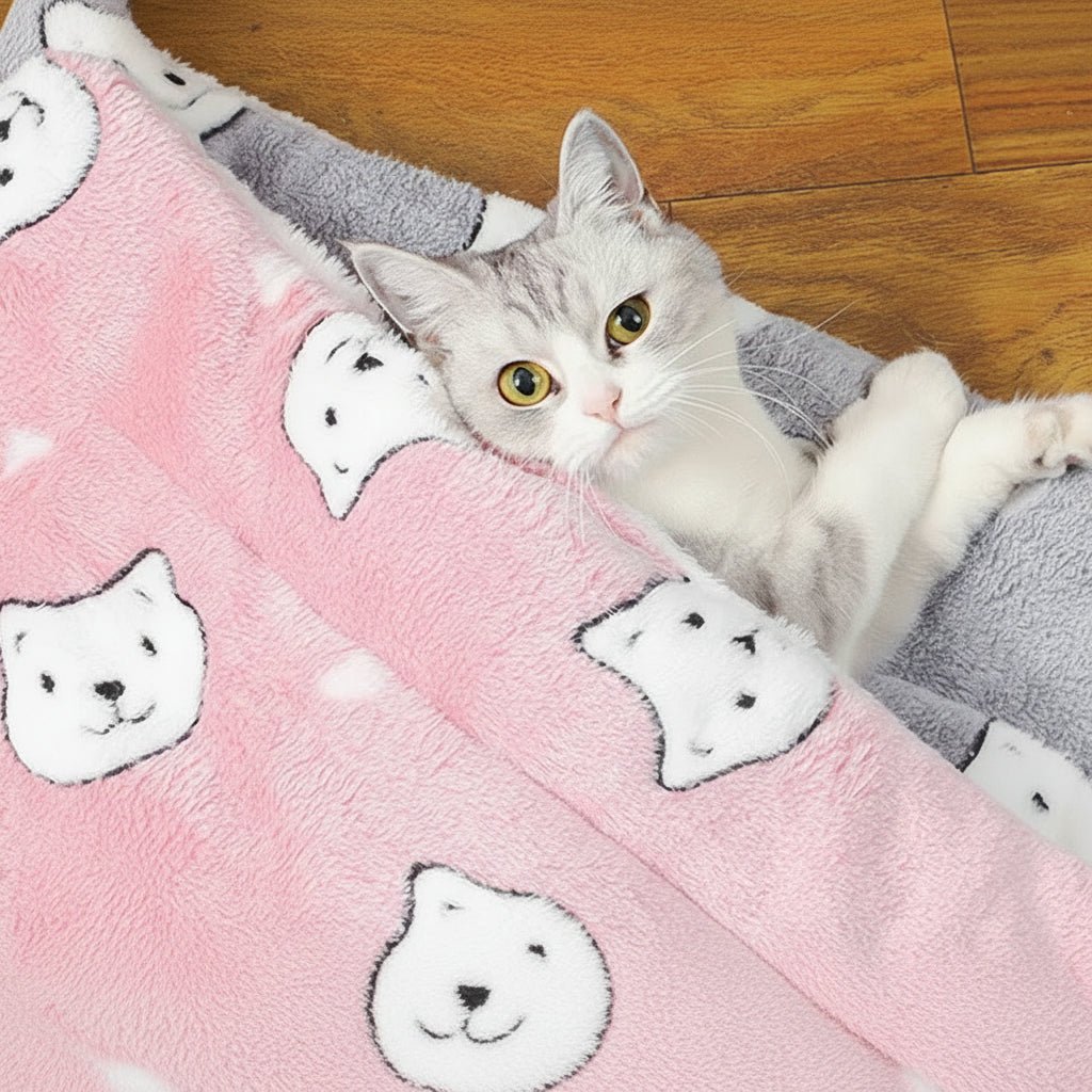 FLANNELPAW – Matelas de couchage en flanelle chaude pour chiens et chats