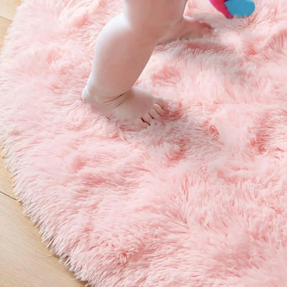 CloudHaven Luxus Alfombra Redonda Suave | Alfombra Ultra Aterciopelada y Esponjosa para Salas y Dormitorios Acogedores