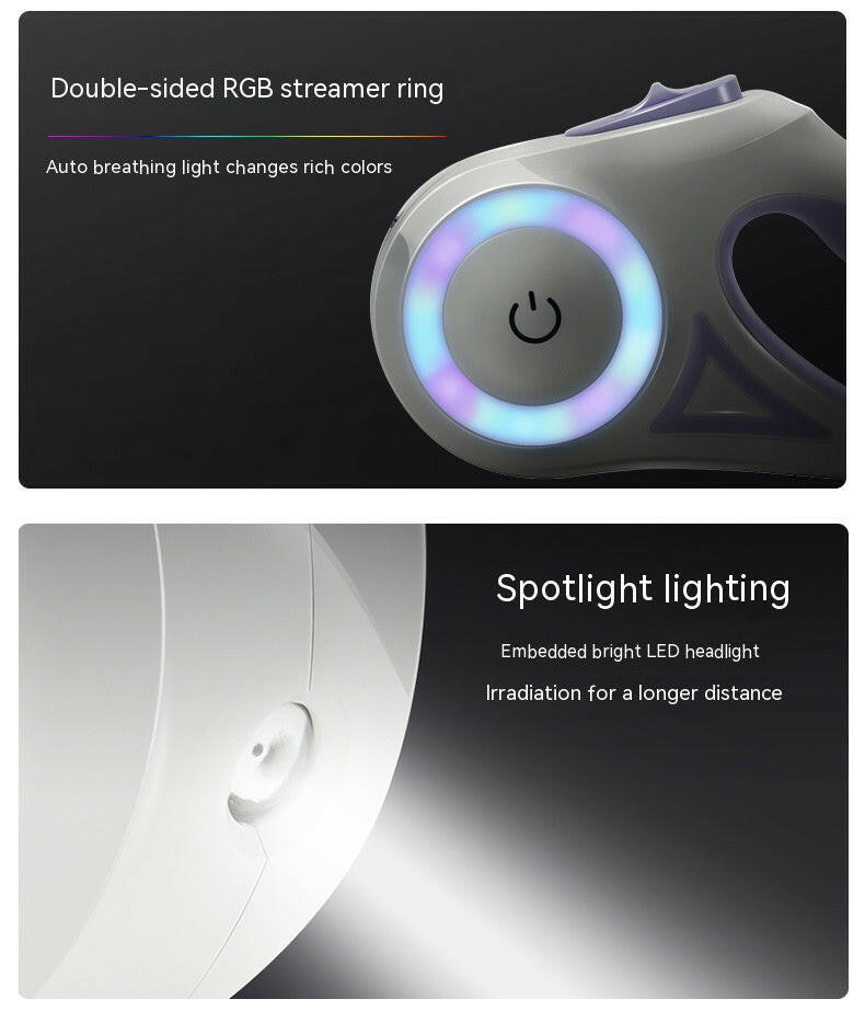 Automatische Hundeleine mit integriertem Licht-6