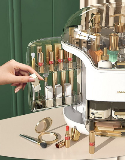 Make Up Organizer - Staubdichter Kosmetik Organizer für Schminktisch, Transparent-6