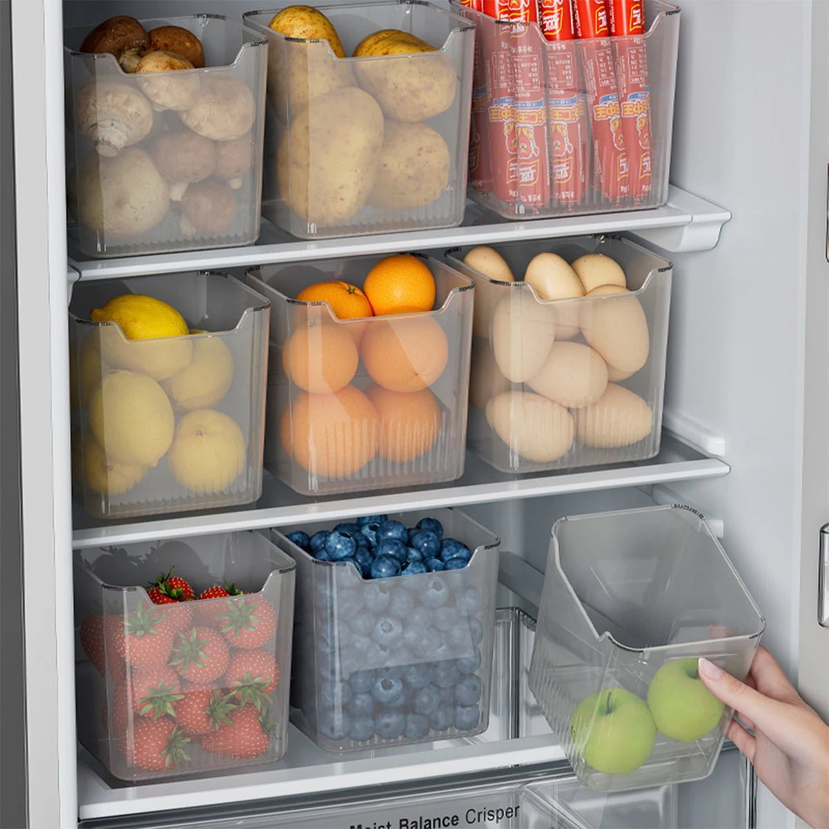 CLARIBOX – Transparent refrigerator boxes for tidy door and interior storage