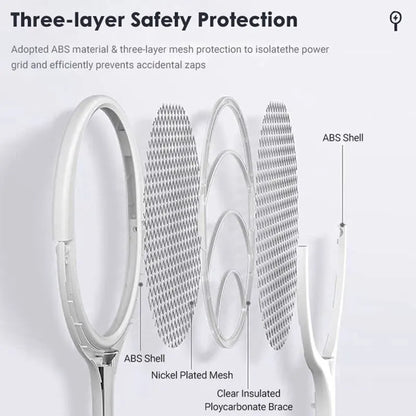 ZapGuard Mosquito Zapper - 5-in-1 mosquito repellent with insect swatter & LED lamp