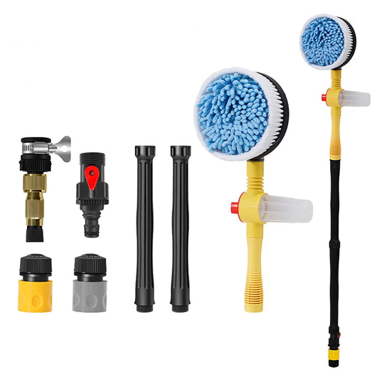 PowerClean 360° car wash set - Rotating, water-powered brush