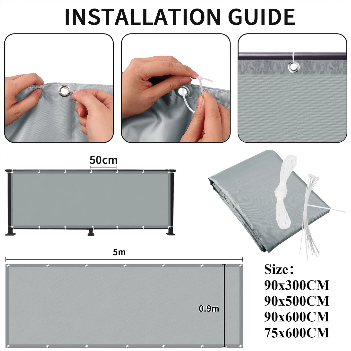 GardenGuard privacy screen - UV and waterproof fence cover