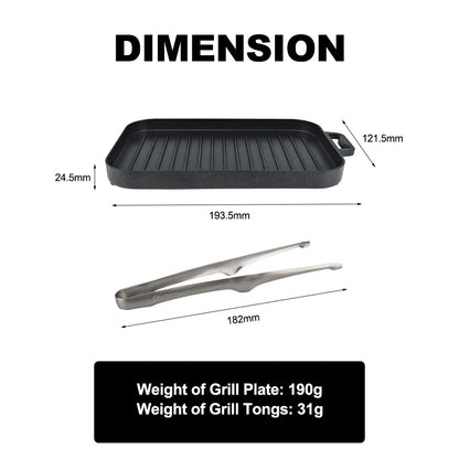 CampMaster mini grill plate set - Portable outdoor cookware