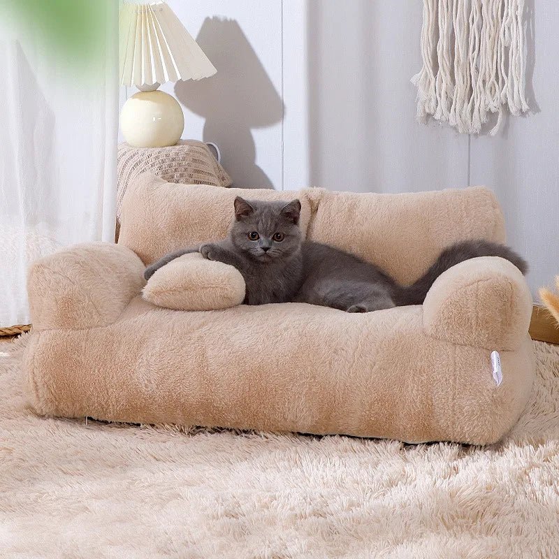 RELAXPAWS LOUNGER – Ergonomisches Haustiersofa mit erhöhtem Rand & waschbarem Bezug