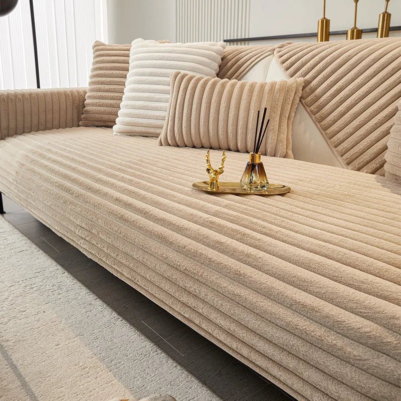 COZYPUFF – Luxuriöses Winter-Sofaauflage aus Kunstkaninchenfell