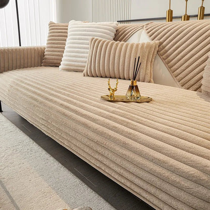 COZYPUFF – Luxuriöses Winter-Sofaauflage aus Kunstkaninchenfell