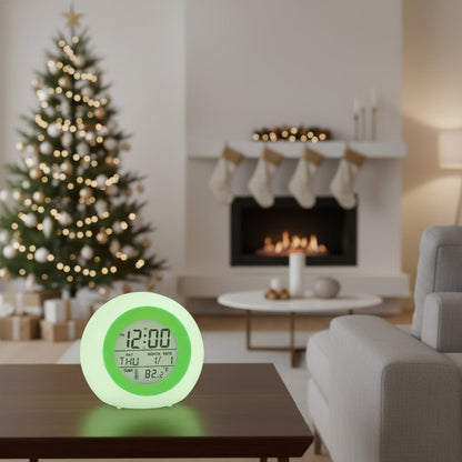 KIDDOALERT – Kinder Wecker mit 7-Farb-Nachtlicht & Schlummerfunktion für gesundes Schlafverhalten