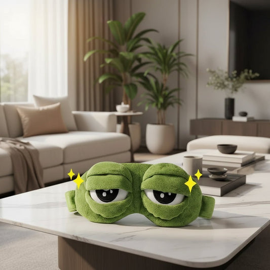 FROGSNOOZE – Masque de sommeil 3D grenouille pour un sommeil et des voyages détendus