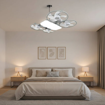 SKYBREEZE – Ventilatore da soffitto con luce 2-in-1 pieghevole e silenzioso