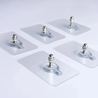TRACELESS – Ganchos de pared sin residuos 10 piezas transparentes y resistentes
