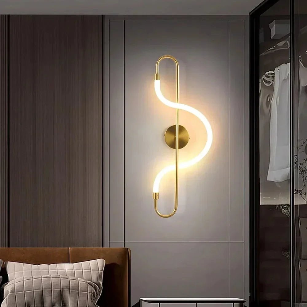 ALUGOLD – Lámpara de pared LED moderna de aluminio en dorado