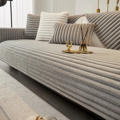 COZYPUFF – Luxuriöses Winter-Sofaauflage aus Kunstkaninchenfell