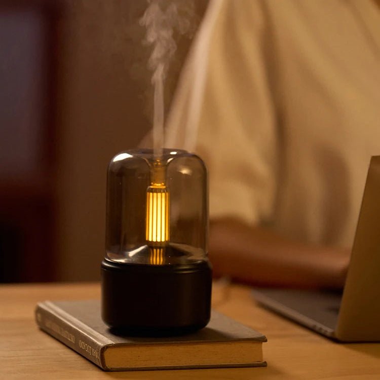 AROMELLE – LED diffuser with flame effect for spa-like comfort at home