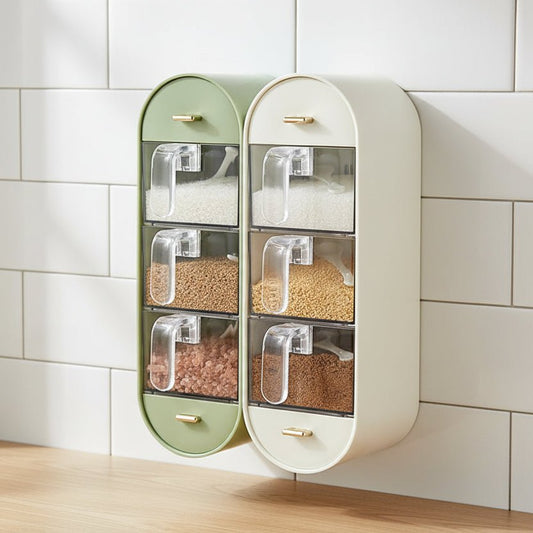 WALLSPICE – Organizador de especias con 5 compartimentos sin taladrar