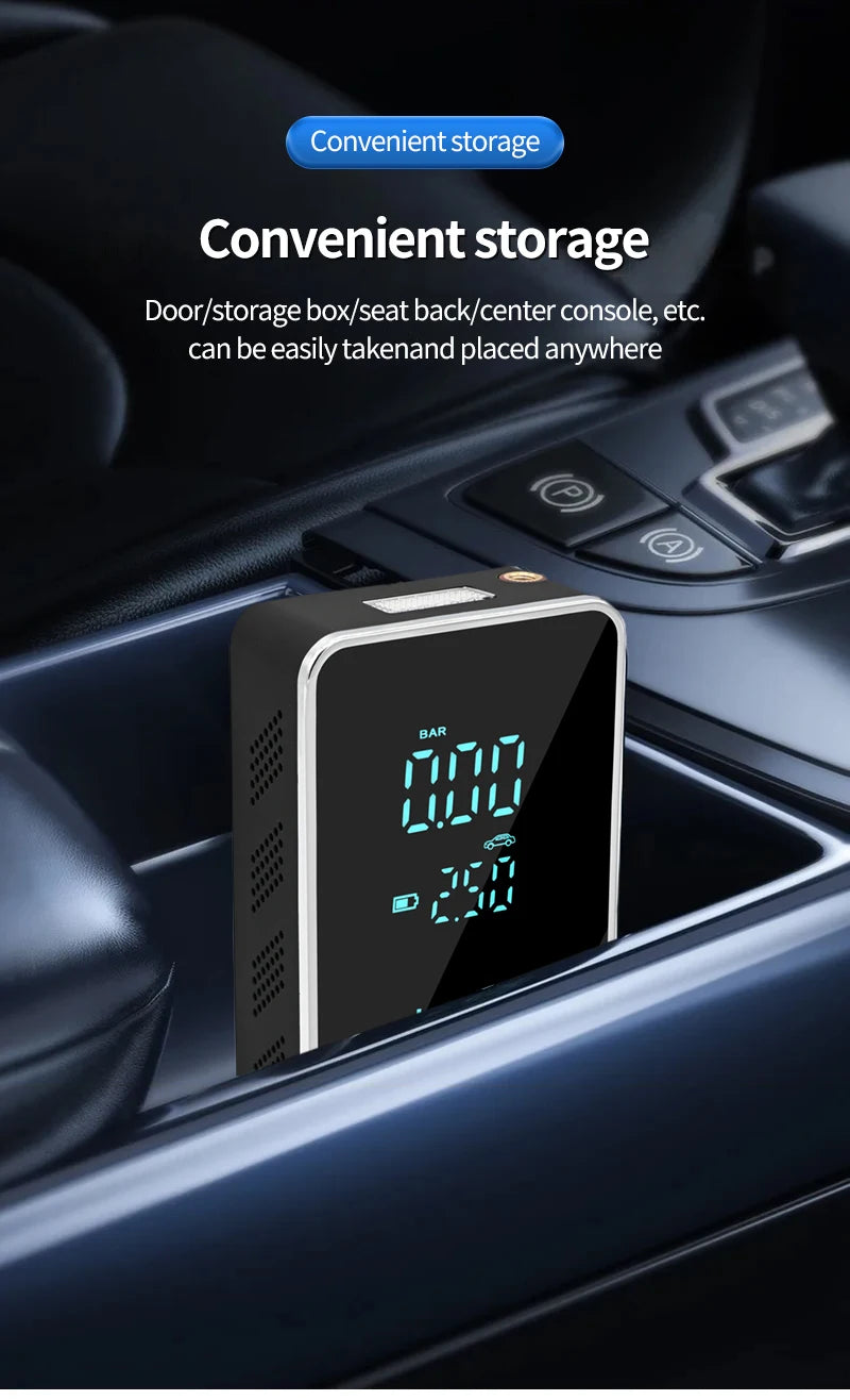 Wireless Air Pump with Touchscreen - Portable air pump with 150psi for car & bike