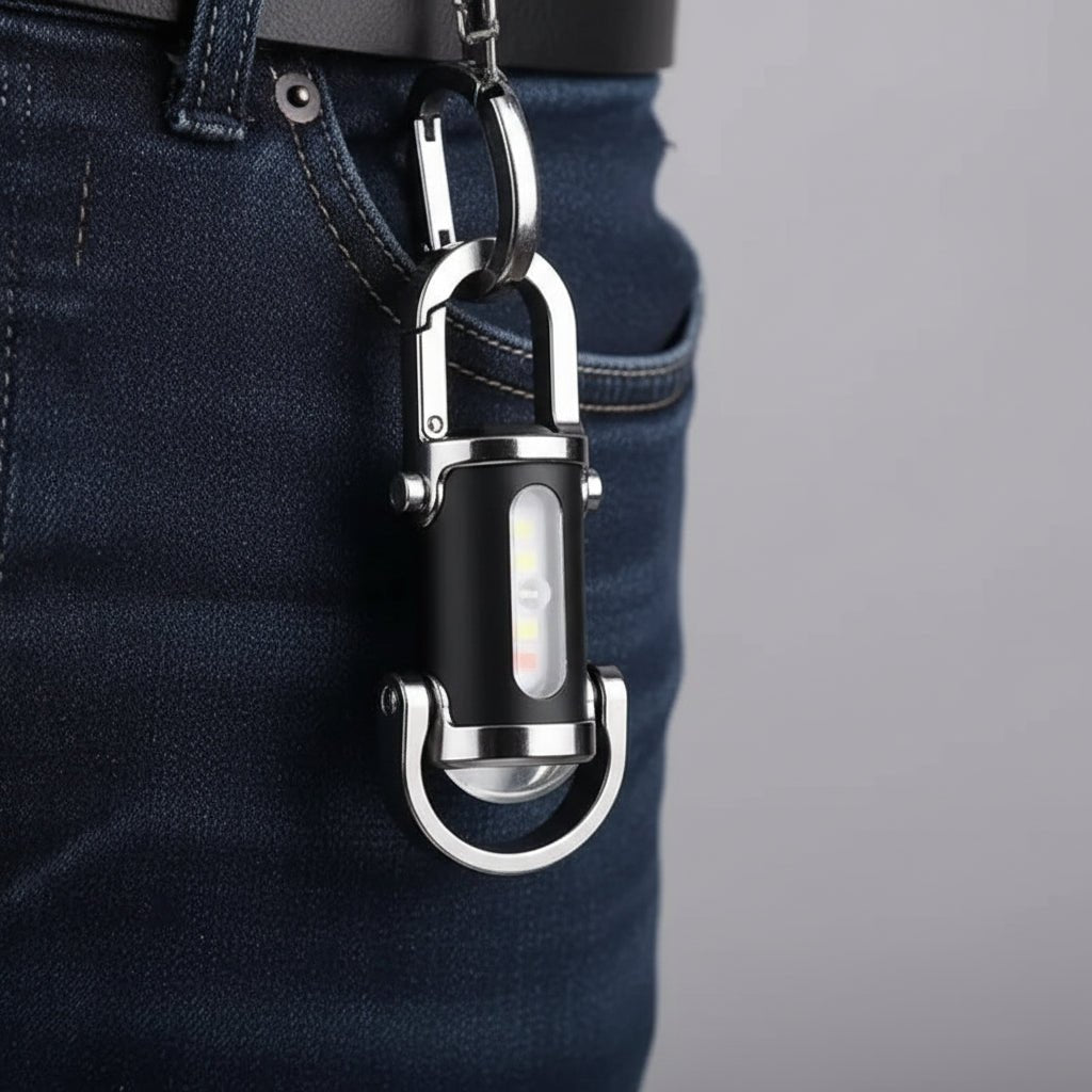 MICROLIGHT – Mini torcia per portachiavi con modalità di luce potente