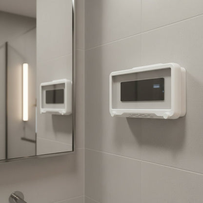 AQUAHOLD – Soporte impermeable para smartphone con rotación para baño y cocina
