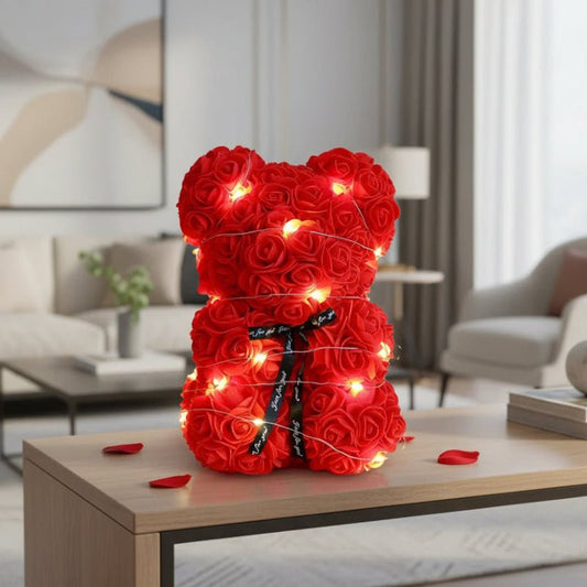 ROSABELLA – Romantischer Eternal Rose Teddy Bear als Geschenkset für besondere Anlässe