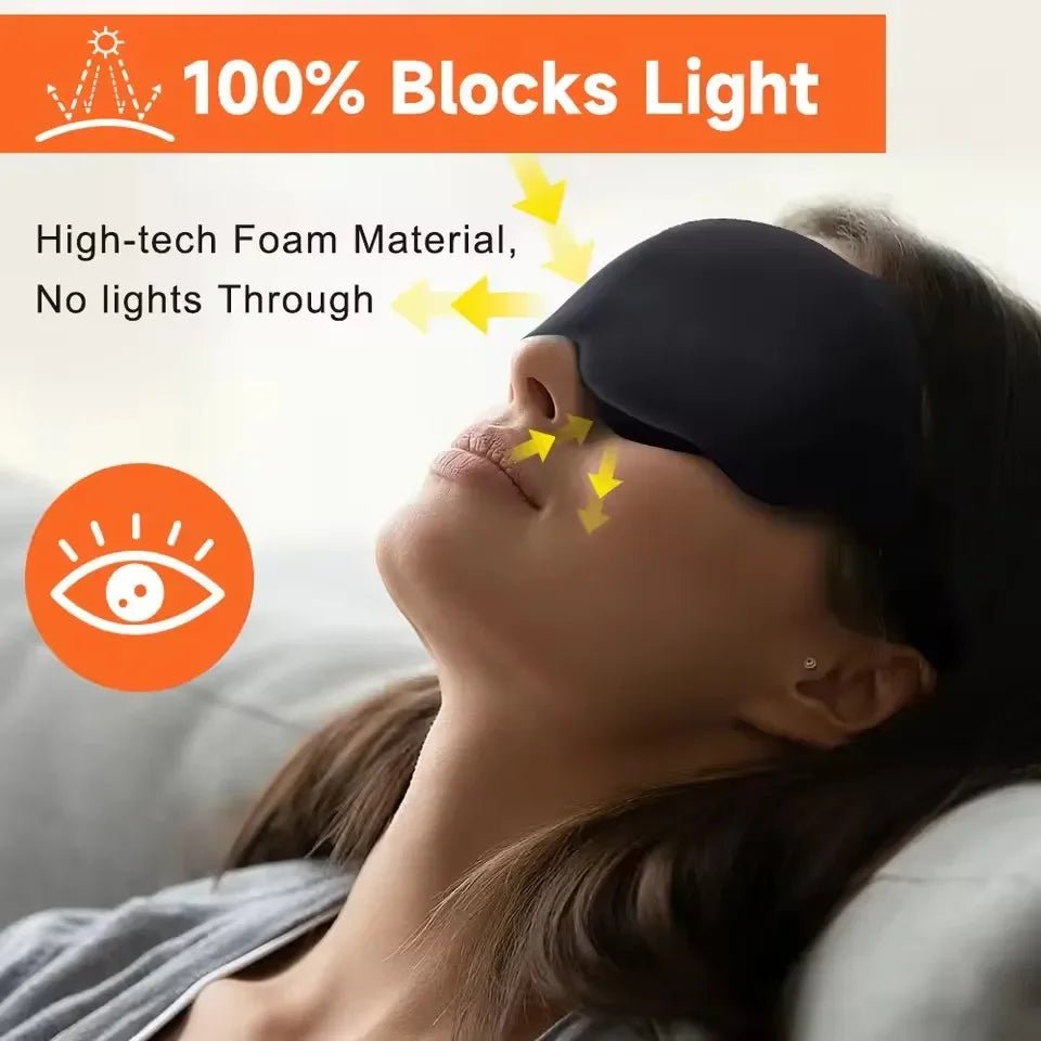 DREAMSHADE – 6D Light-Blocking Memory Foam Sleep Mask for Deep Sleep