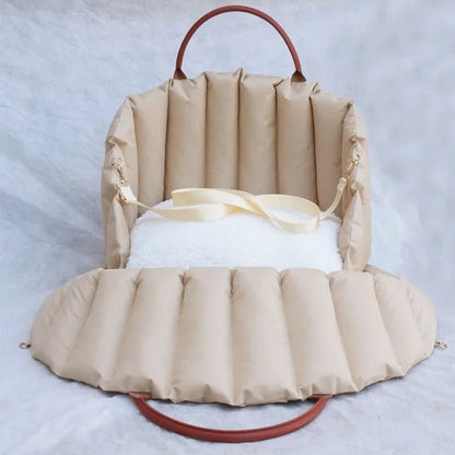 PAWPURSE – Bolsa ligera para perros con forro cálido y cinturón de seguridad para llevar de viaje