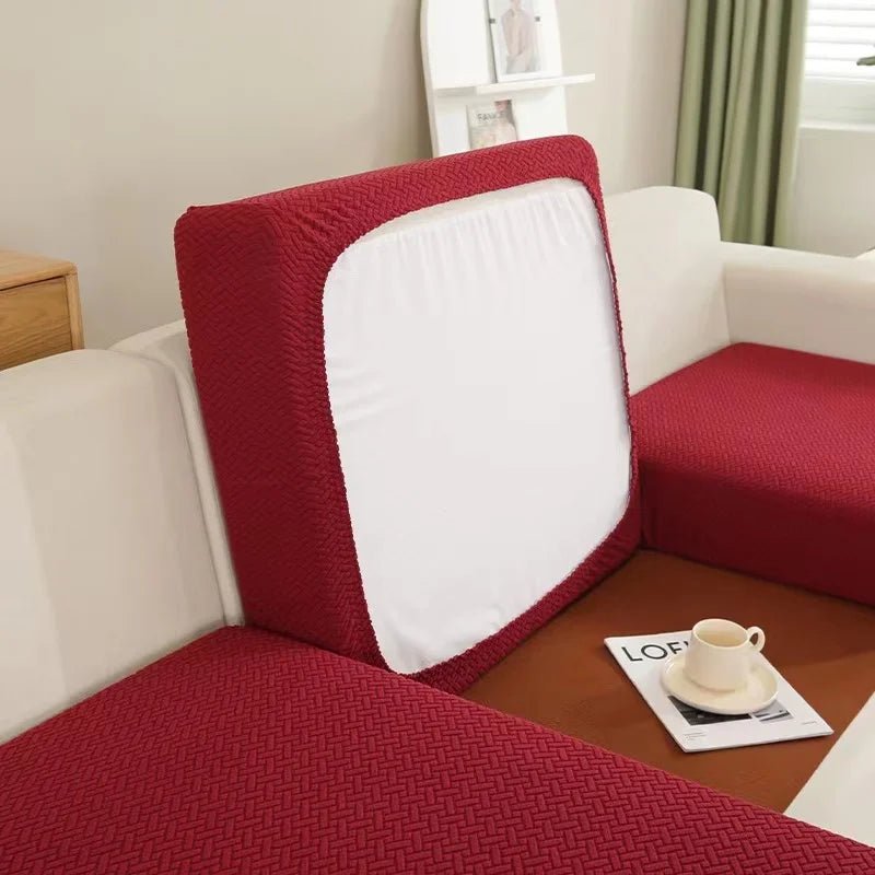 JACQUARDFIT – Elastischer Jacquard-Sofabezug für Sitzkissen & Rundumschutz