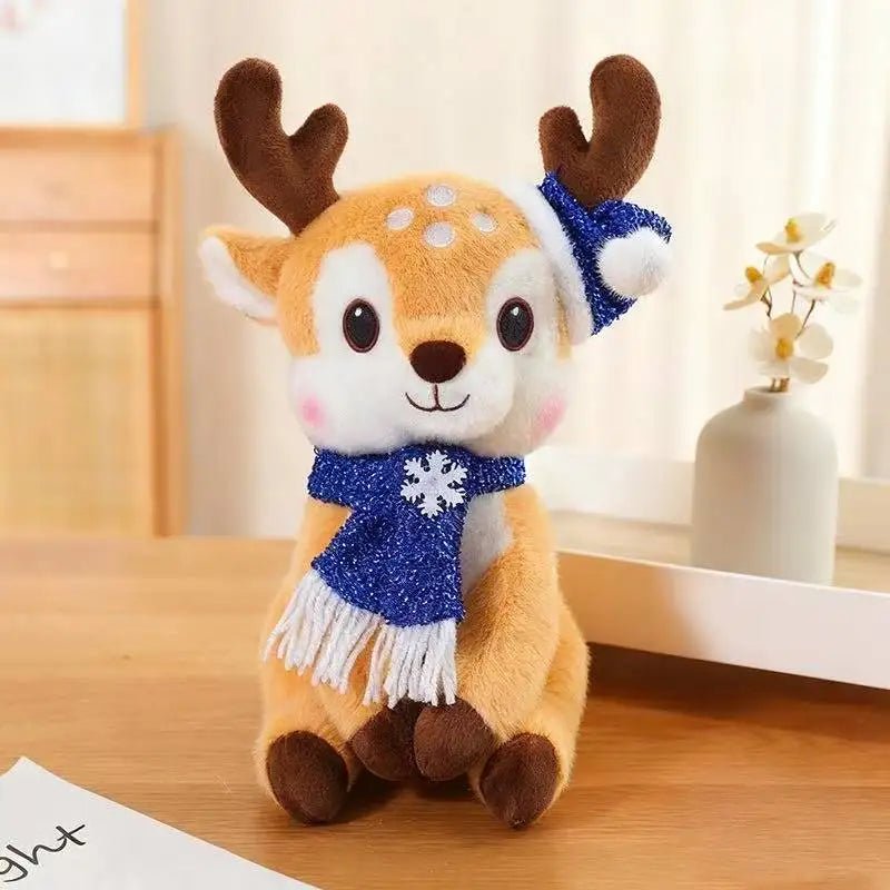 SCARFPLUSH – Niedliche Plüschpuppe mit Weihnachtsschal, ideal als Weihnachtsgeschenk 3
