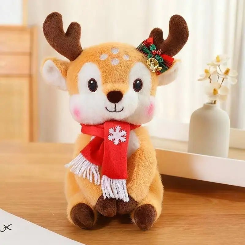 SCARFPLUSH – Niedliche Plüschpuppe mit Weihnachtsschal, ideal als Weihnachtsgeschenk 4