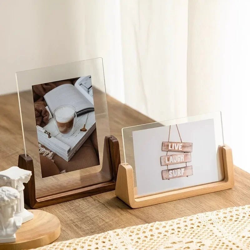 PHOTIQUE – Cornice da scrivania in acrilico per ricordi eleganti e decorazioni da tavolo ordinate
