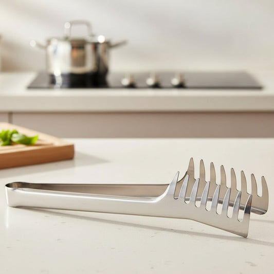 SERVEWISE – Servierzange und Pastagabel aus Edelstahl mit ergonomischem Design 0