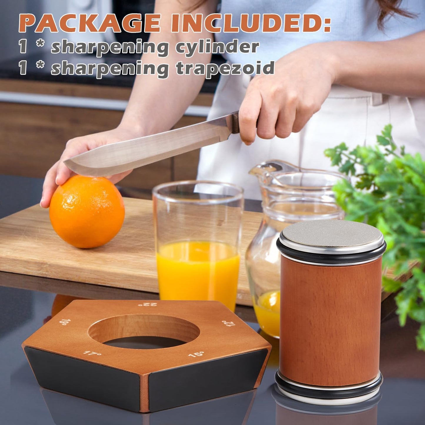 RollEdge - Manual Knife Sharpener with 5 Adjustable Sharpening Angles for Sharp Knives