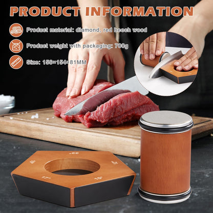 RollEdge - Manual Knife Sharpener with 5 Adjustable Sharpening Angles for Sharp Knives