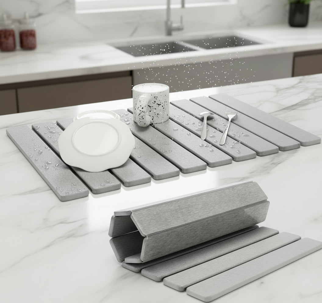 SILICADRY – Schnelltrocknende Diatomit-Steinmatte für saubere, hygienische Oberflächen 0
