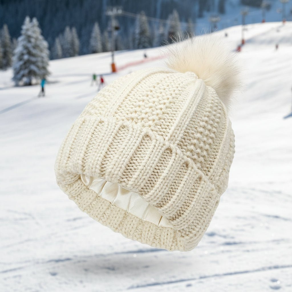 SILKCAP – Antistatische Bommelmütze für gesunden Haarschutz 0