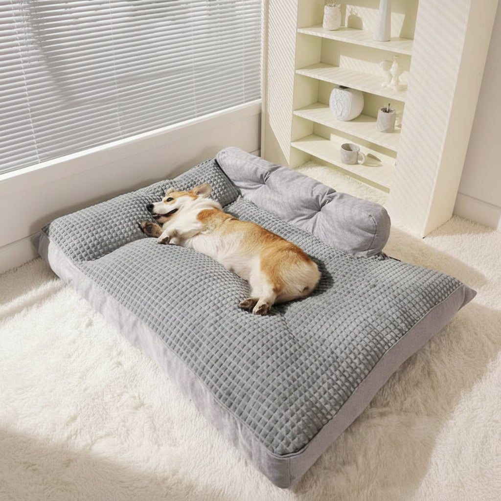 SLEEPPET – Großes, dickes, waschbares Hunde- und Katzenbett mit stabilem, rutschfestem Boden 2