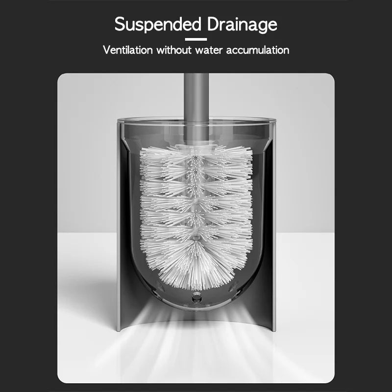 SLIMLOO – Platzsparendes Aluminium-Toilettenbürsten-Set für moderne Badezimmer 4