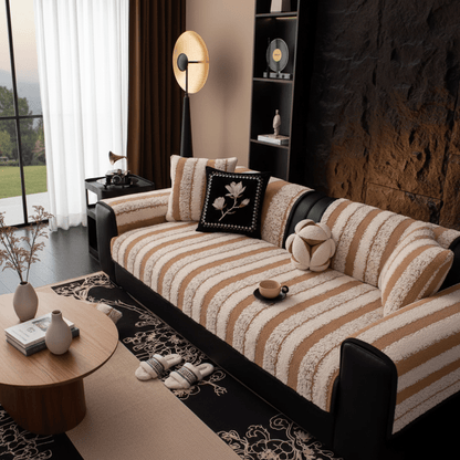 SLIPLOCK – Rutschfester Plüsch-Sofabezug – Universeller, dicker Sofaschutz für den täglichen Gebrauch 0