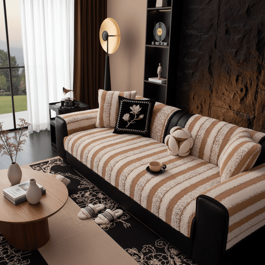 SLIPLOCK – Rutschfester Plüsch-Sofabezug – Universeller, dicker Sofaschutz für den täglichen Gebrauch 0