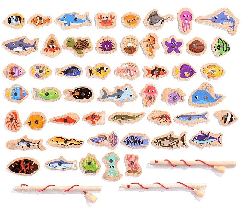 SMARTCATCH – Montessori-Angelspiel aus Holz mit Magnetfischen zur Förderung der Feinmotorik 5