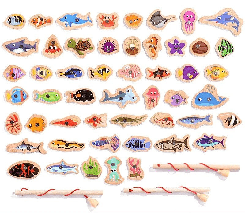 SMARTCATCH – Montessori-Angelspiel aus Holz mit Magnetfischen zur Förderung der Feinmotorik 6