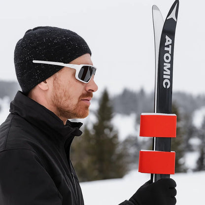 SNOWBIND – Strapazierfähige Nylon-Skigurte (2 Stück) mit Klebebefestigungsgurten 2