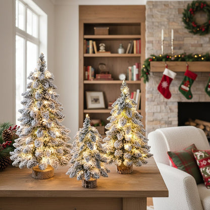 SNOWLITE TREE – 45 cm Mini-Weihnachtsbaum mit LED-Beleuchtung und schneebedecktem Design 2